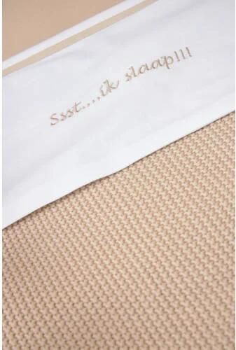 Meyco baby ledikantlaken Ssst...ik slaap!! 100x150 Sand Babylaken Beige - Foto 2