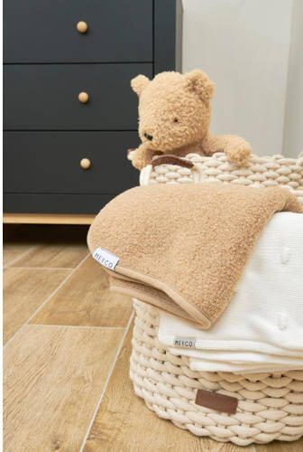 Meyco baby reisdeken Bouclé Uni 75x100 cm Toffee Babydeken Bruin Effen - Foto 2