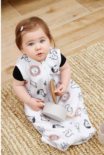 Meyco baby slaapzak Animal Multicolour Babyslaapzak Dierenprint 60 - Foto 3