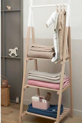 Meyco baby ledikantdeken wafel teddy sand Babydeken Beige Effen - Foto 4