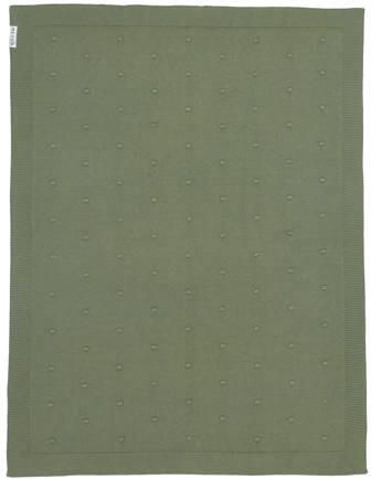 Meyco baby wiegdeken Mini Knots 75x100 cm Forest Green Babydeken Groen - Foto 4