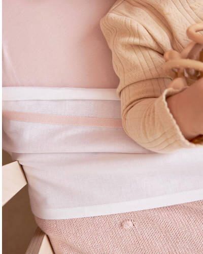 Meyco baby wiegdeken Mini Knots 75x100 cm Soft Pink Babydeken Roze Stip - Foto 2