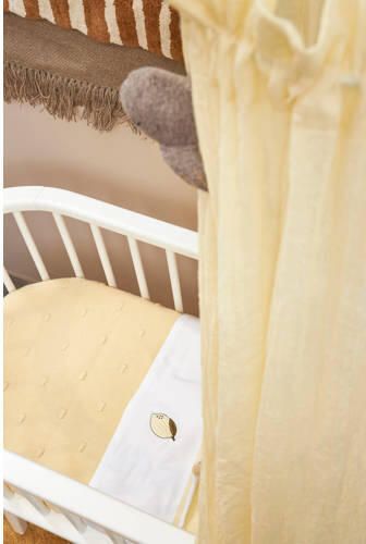 Meyco baby wiegdeken Knots 75x100 cm soft yellow Babydeken Geel Effen - Foto 3
