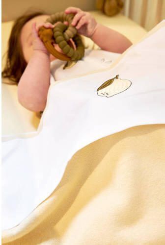 Meyco baby wieglaken 75x100 cm Lemon Babylaken Wit All over print - Foto 4