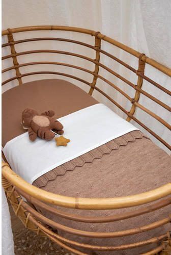 Meyco baby wieglaken 75x100 cm set van 2 Offwhite Babylaken Wit Effen