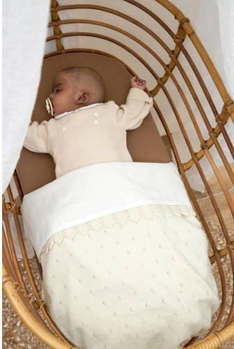 Meyco baby wieglaken 75x100 cm set van 2 Offwhite Babylaken Wit Effen - Foto 2