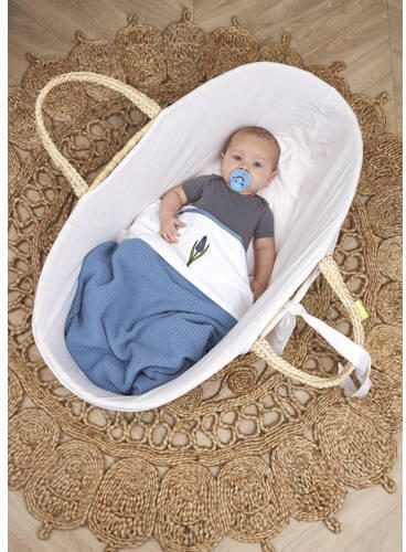 Meyco baby wieglaken 75x100 cm wit Blue grapes Babylaken - Foto 3
