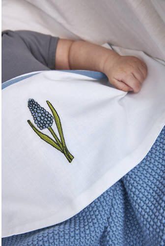 Meyco baby wieglaken 75x100 cm wit Blue grapes Babylaken - Foto 4