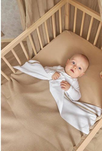 Meyco baby ledikantlaken Bies 100x150cm Sand Babylaken Beige Effen - Foto 5
