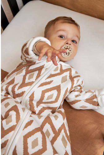Meyco baby wieglaken Ikat Uni 75x100 cm set van 2 Sand Toffee Babylaken Bruin - Foto 4