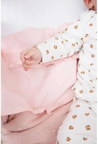 Meyco baby wieglaken Ruffle 75x100 Soft Pink Babylaken Roze Effen - Foto 2