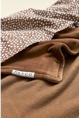 Meyco baby wiegdeken velvet Knit basic 75x100 cm chocolate Babydeken Bruin - Foto 2