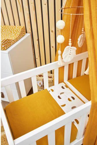 Meyco baby wieglaken Shapes 75x100 cm honey gold Babylaken Geel - Foto 3
