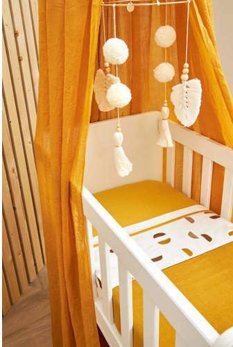Meyco baby wieglaken Shapes 75x100 cm honey gold Babylaken Geel - Foto 4