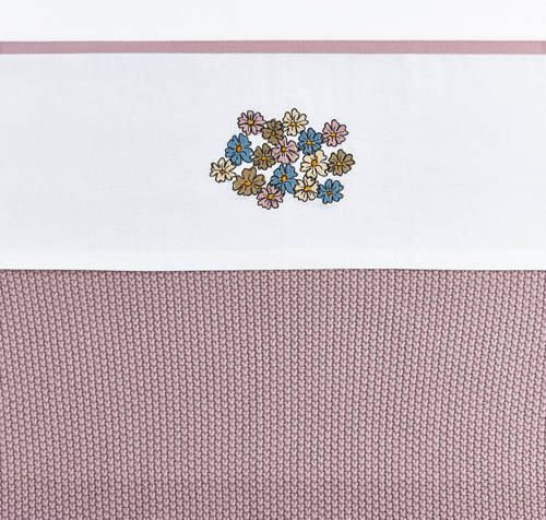Meyco baby wieglaken Vintage Flower 75x100 cm lilac Babylaken Paars - Foto 2