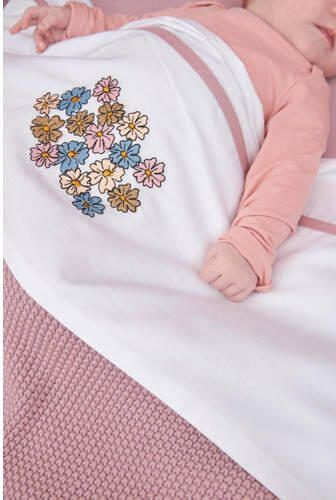 Meyco baby wieglaken Vintage Flower 75x100 cm lilac Babylaken Paars - Foto 4