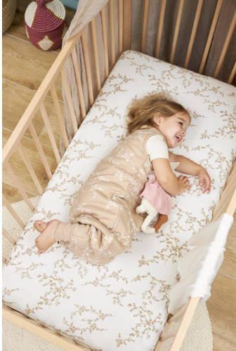 Meyco baby winter slaapoverall jumper Branches sand Babyslaapzak Beige 104 - Foto 2