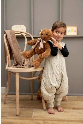 Meyco baby winter slaapoverall jumper Rib Mini Spot sand melange Babyslaapzak Beige 104 - Foto 2