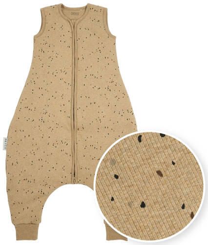 Meyco baby winter slaapoverall jumper Rib Mini Spot toffee melange Babyslaapzak Bruin 104 - Foto 4