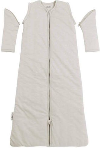 Meyco baby winter slaapzak met afritsbare mouwen greige Babyslaapzak Grijs 110