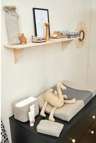 Meyco babydoekjeshoes Knit Basic Sand Melange Luieretui Bruin Effen - Foto 3
