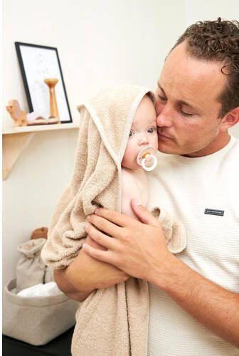 Meyco badcape Basic Badstof 75x75 cm Sand Handdoek badcape Bruin Effen - Foto 4