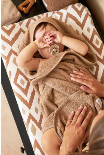 Meyco badcape Basic Badstof 75x75 cm Toffee Handdoek badcape Bruin Effen - Foto 4