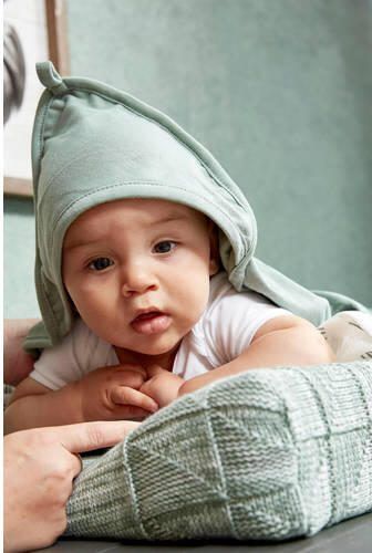 Meyco badcape Basic jersey stone green Handdoek badcape Groen - Foto 3