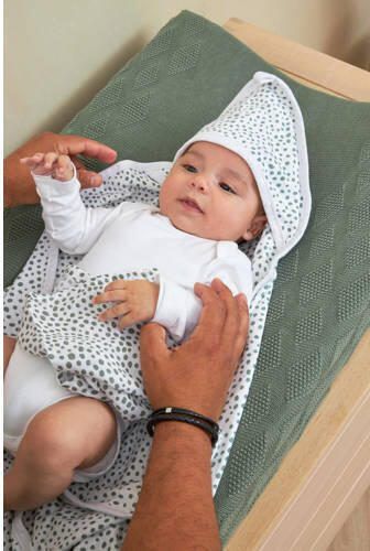 Meyco badcape set van 2 Basic jersey Cheetah forestgreen Handdoek badcape Groen - Foto 2