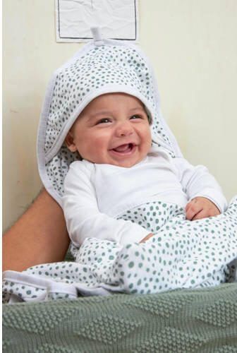 Meyco badcape set van 2 Basic jersey Cheetah forestgreen Handdoek badcape Groen - Foto 4