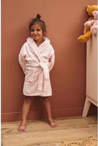 Meyco badstof badjas Basic Soft Pink Roze Katoen Capuchon 98 104 - Foto 3