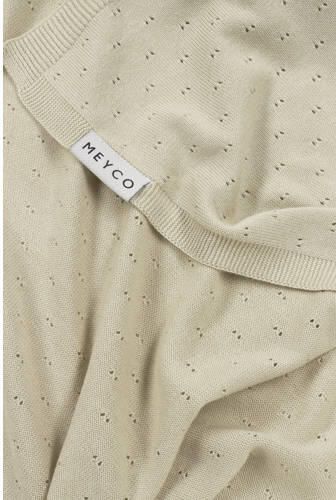 Meyco bamboe wiegdeken Ajour soft sand Babydeken Beige Effen - Foto 5