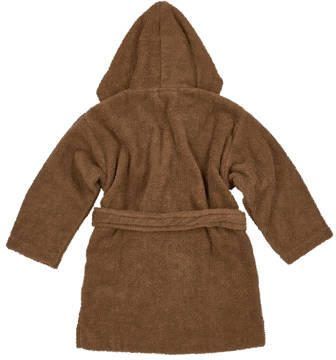 Meyco basic badstof badjas chocolate Bruin Katoen Capuchon 98 104 - Foto 2