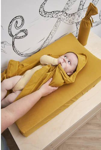 Meyco Basic jersey badcape 80x80 cm honey gold Handdoek badcape Geel Effen - Foto 2
