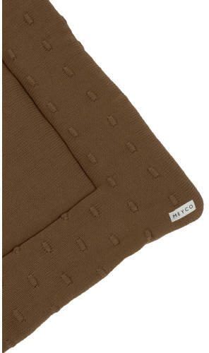 Meyco boxkleed Knots 77x97 cm chocolate Bruin | Boxkleed van - Foto 2