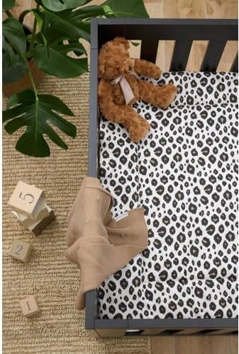 Meyco boxkleed Leopard Sand Melange Multi | Boxkleed van - Foto 4
