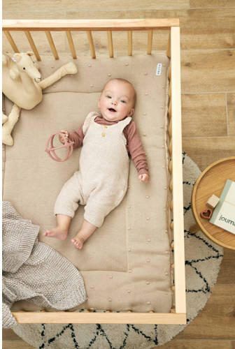 Meyco boxkleed Mini Knots 77x97 cm Sand Bruin | Boxkleed van - Foto 2
