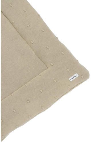 Meyco boxkleed Mini Knots 77x97 cm Sand Bruin | Boxkleed van - Foto 4
