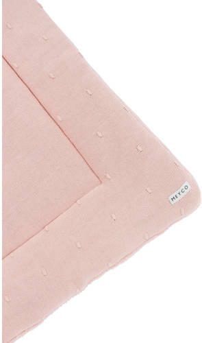 Meyco boxkleed Mini Knots 77x97 cm Soft Pink Roze | Boxkleed van - Foto 4