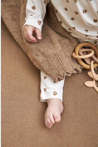 Meyco boxkleed Mini Knots 77x97 cm Toffee Bruin | Boxkleed van - Foto 3
