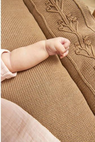 Meyco boxkleed Ro tic flower 77x97 cm taupe Bruin - Foto 3