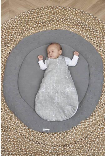 Meyco boxkleed rond Knots Ø 95 cm grijs | Boxkleed van - Foto 2