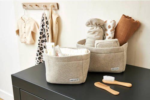 Meyco commode d Small Knit Basic Sand Melange Accessoire Bruin - Foto 5