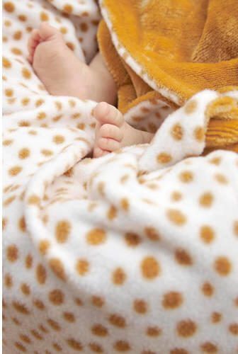 Meyco fleece reisdeken Cheetah 75x100 cm honey gold Wikkeldeken Geel - Foto 2