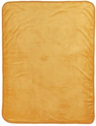 Meyco fleece reisdeken Cheetah 75x100 cm honey gold Wikkeldeken Geel - Foto 3