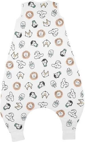 Meyco gevoerde baby slaapzak jumper Animal wit bruin zwart Babyslaapzak Multi 104 cm