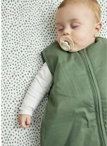 Meyco gevoerde baby slaapzak uni forest green Babyslaapzak Groen 110 cm - Foto 3