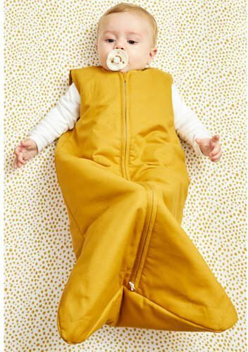 Meyco gevoerde baby slaapzak uni honey gold Babyslaapzak Geel 110 cm - Foto 3