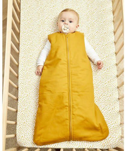 Meyco gevoerde baby slaapzak uni honey gold Babyslaapzak Geel 110 cm - Foto 2