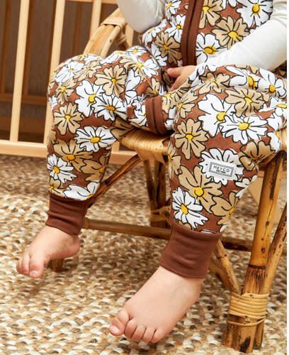 Meyco gevoerde baby slaapzak Vintage Flower taupe Babyslaapzak Bruin Bloe 104 cm - Foto 2